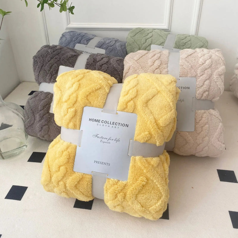 Cozy Sherpa Throw Blanket