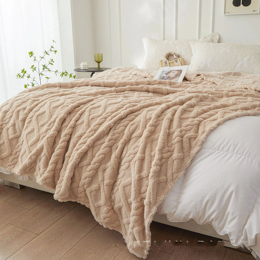 Cozy Sherpa Throw Blanket