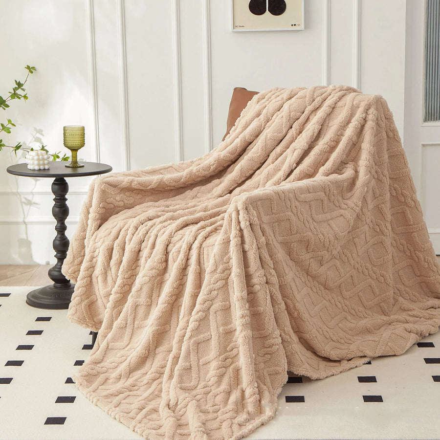 Cozy Sherpa Throw Blanket