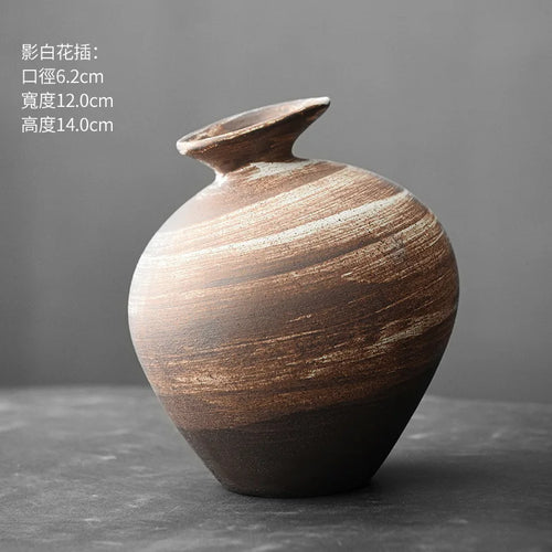 Matte Black Terracotta Vase