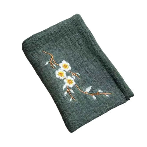 Embroidered Cotton Tea Towel