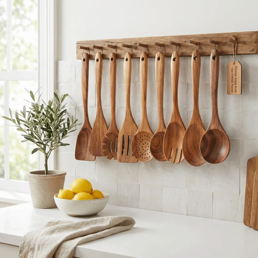 Acacia Wood Utensil Set