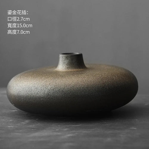 Matte Black Terracotta Vase