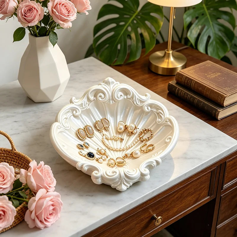 Shell-Shaped Jewelry Tray