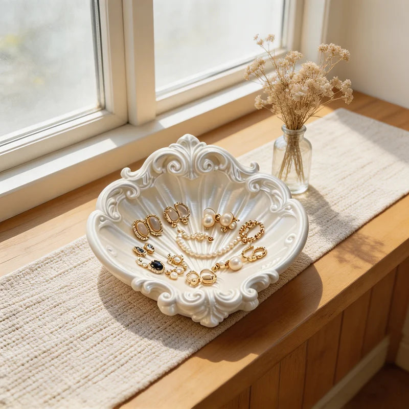 Shell-Shaped Jewelry Tray