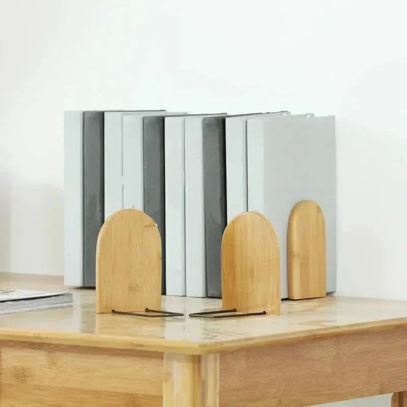 Natural Bamboo Bookends