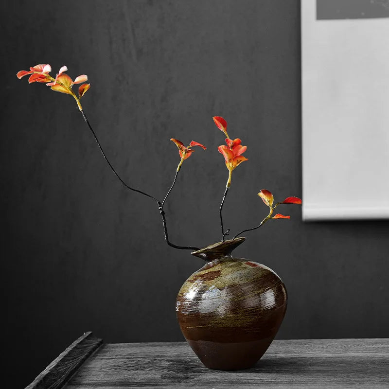 Matte Black Terracotta Vase
