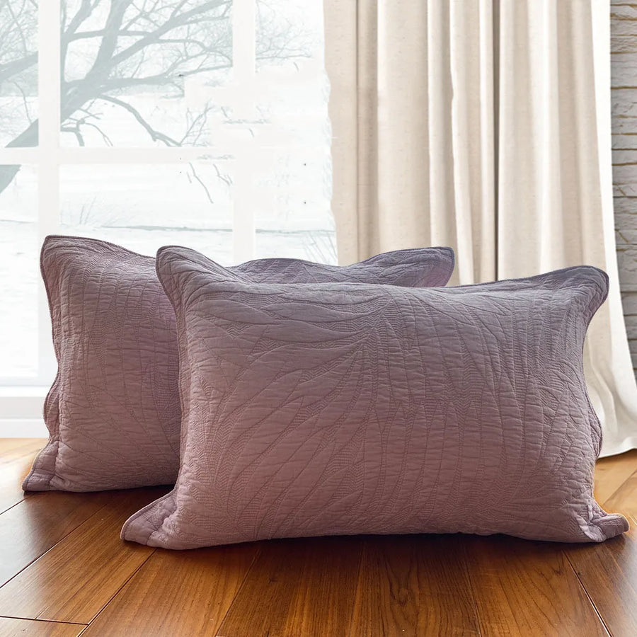 Embroidered Cotton Pillow Cover Set