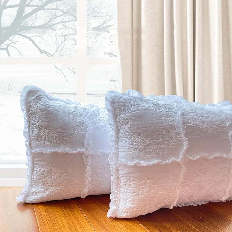 Embroidered Cotton Pillow Cover Set