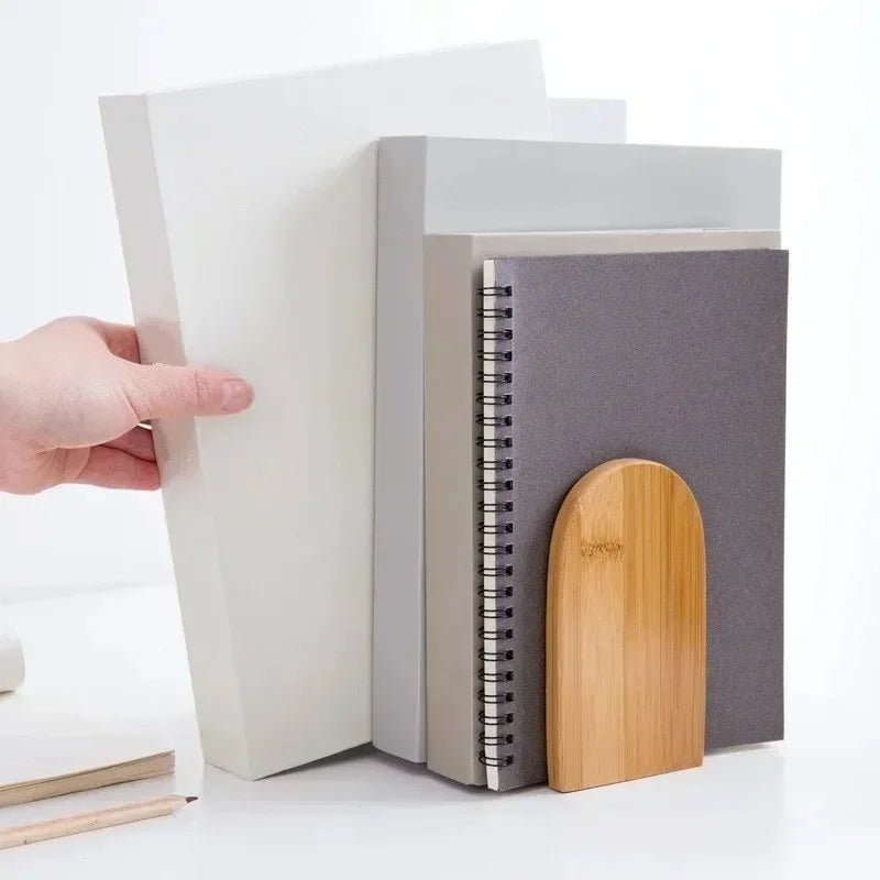 Natural Bamboo Bookends