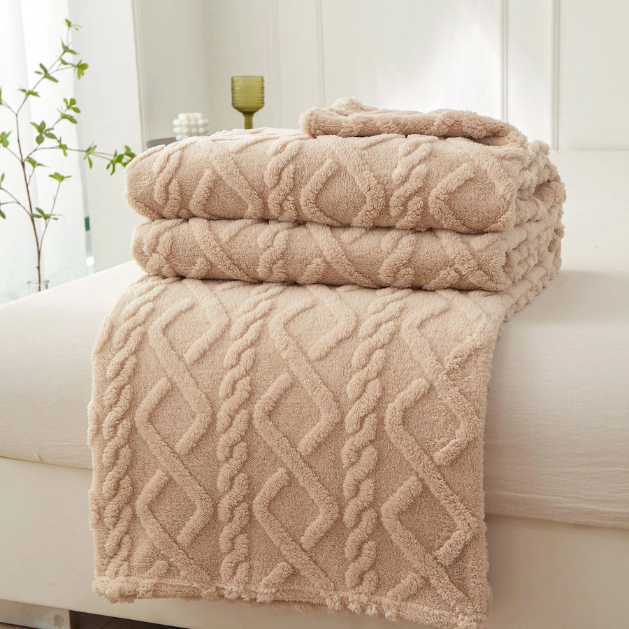 Cozy Sherpa Throw Blanket