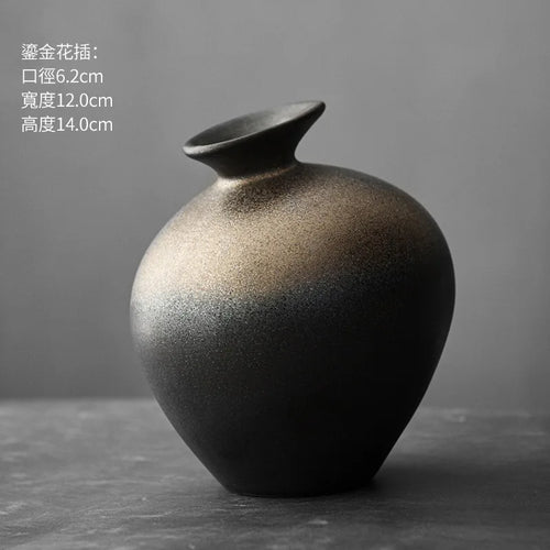 Matte Black Terracotta Vase