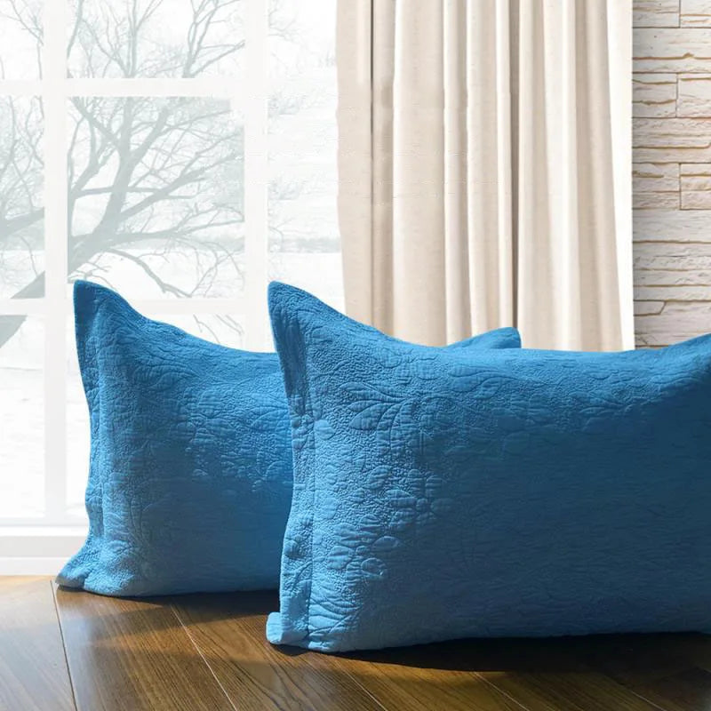 Embroidered Cotton Pillow Cover Set