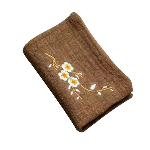 Embroidered Cotton Tea Towel