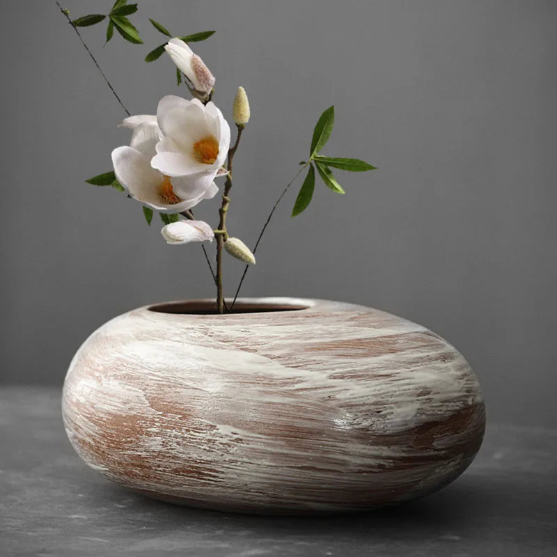 Matte Black Terracotta Vase